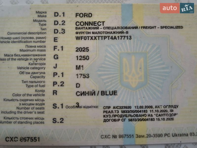 Грузовой фургон Ford Transit Connect 2004 в Киеве