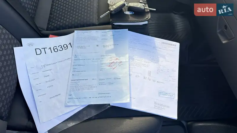 Микроавтобус грузовой (до 3,5т) Ford Transit Custom 2021 в Луцке документ