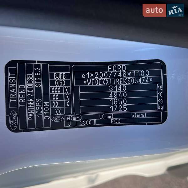 Вантажний фургон Ford Transit 2019 в Києві