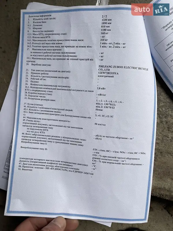 Скутер Forte Unicorn 150 2024 в Кам'янець-Подільському документ