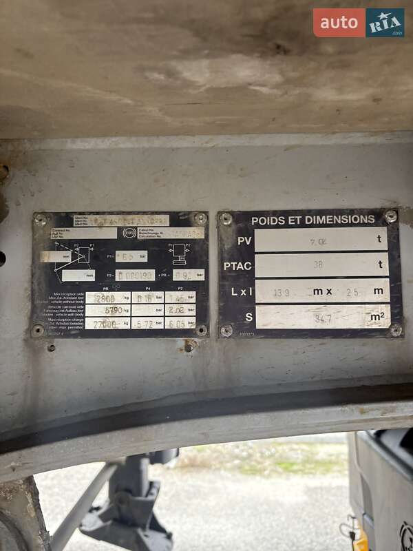 Тентований борт (штора) - напівпричіп Fruehauf F 2016 в Києві