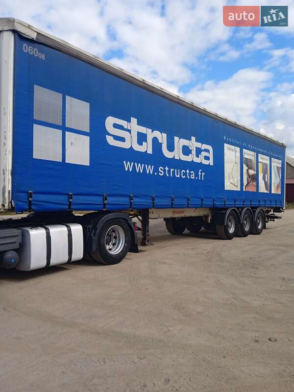Тентований борт (штора) - напівпричіп Fruehauf SMB 2008 в Березному