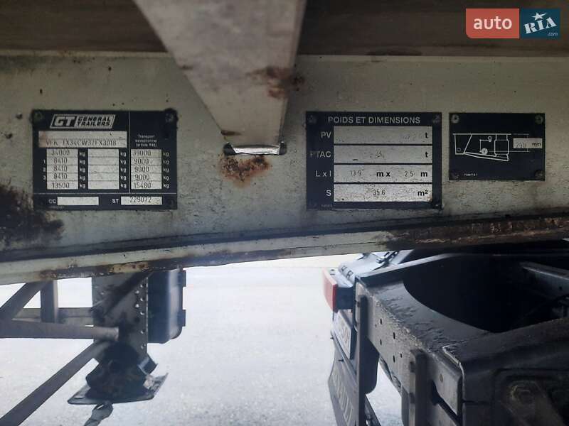 Тентованный борт (штора) - полуприцеп Fruehauf TX 34 2003 в Львове