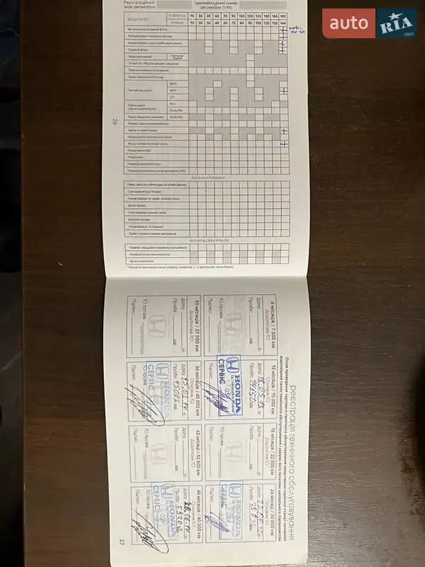 Седан Honda Accord 2012 в Одессе документ 4 фото Седан Honda Accord 2012 в Одессе документ