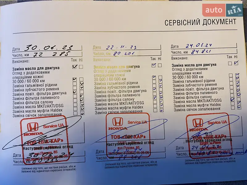 Седан Honda Accord 2018 в Ровно документ