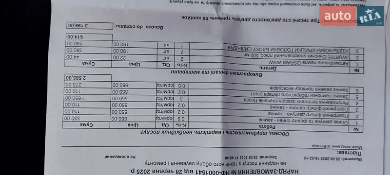 Седан Honda Accord 2017 в Виннице документ