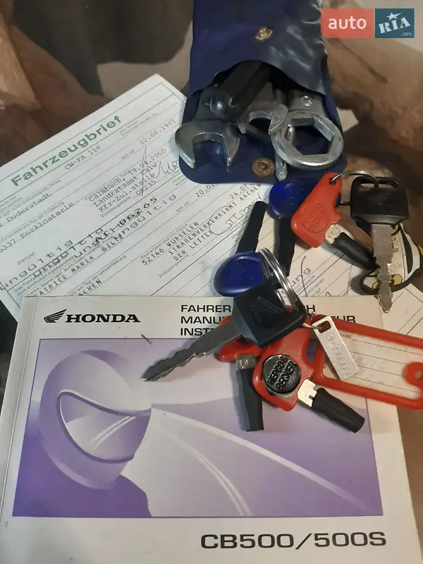 Мотоцикл Спорт-туризм Honda CB 500 2000 в Сумах документ