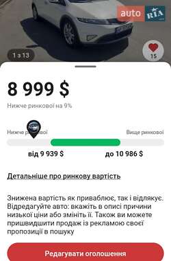 Хэтчбек Honda Civic 2011 в 