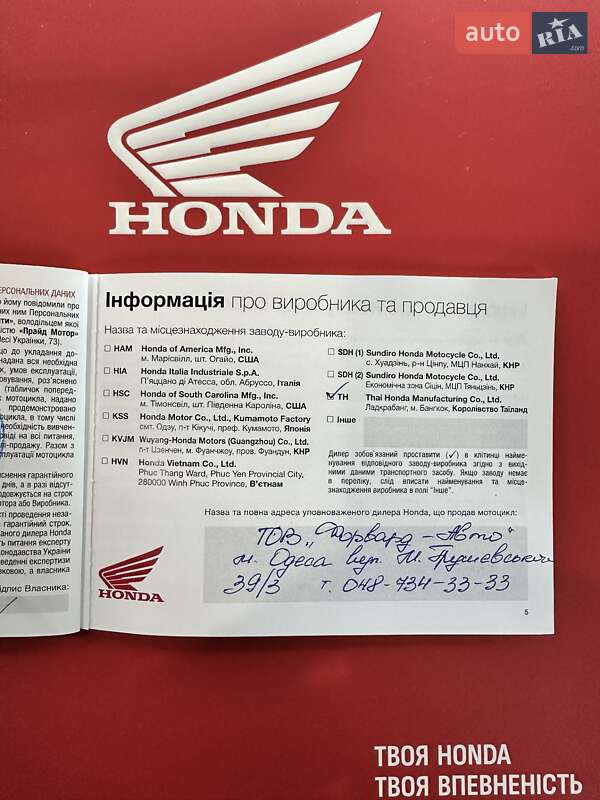 Мотоцикл Внедорожный (Enduro) Honda NX 500 2024 в Никополе фото 38 Мотоцикл Внедорожный (Enduro) Honda NX 500 2024 в Никополе