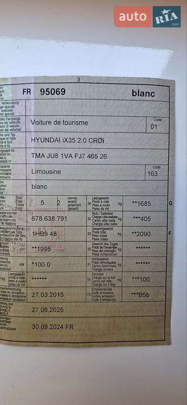 Внедорожник / Кроссовер Hyundai ix35 2015 в Львове