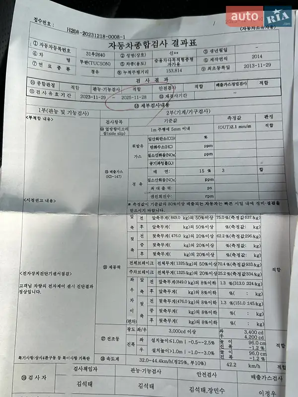 Внедорожник / Кроссовер Hyundai ix35 2013 в Одессе документ