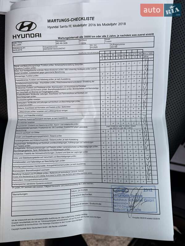 Внедорожник / Кроссовер Hyundai Santa FE 2016 в Гнивани