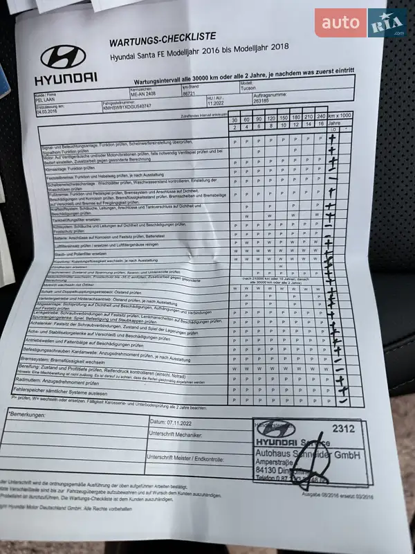 Внедорожник / Кроссовер Hyundai Santa FE 2016 в Гнивани документ