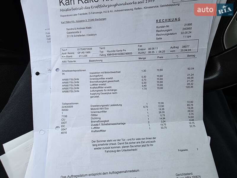 Внедорожник / Кроссовер Hyundai Santa FE 2011 в Луцке