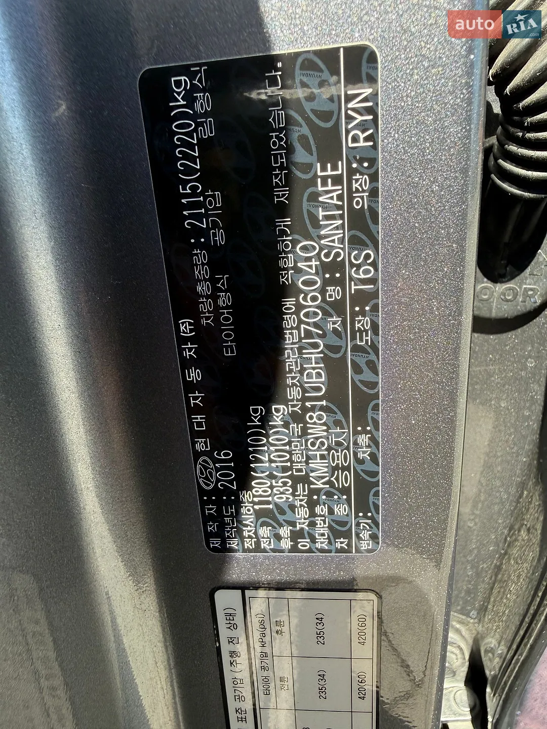 2016 Hyundai Santa Fe - мініатюра 7