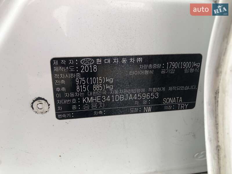 Седан Hyundai Sonata 2018 в Києві