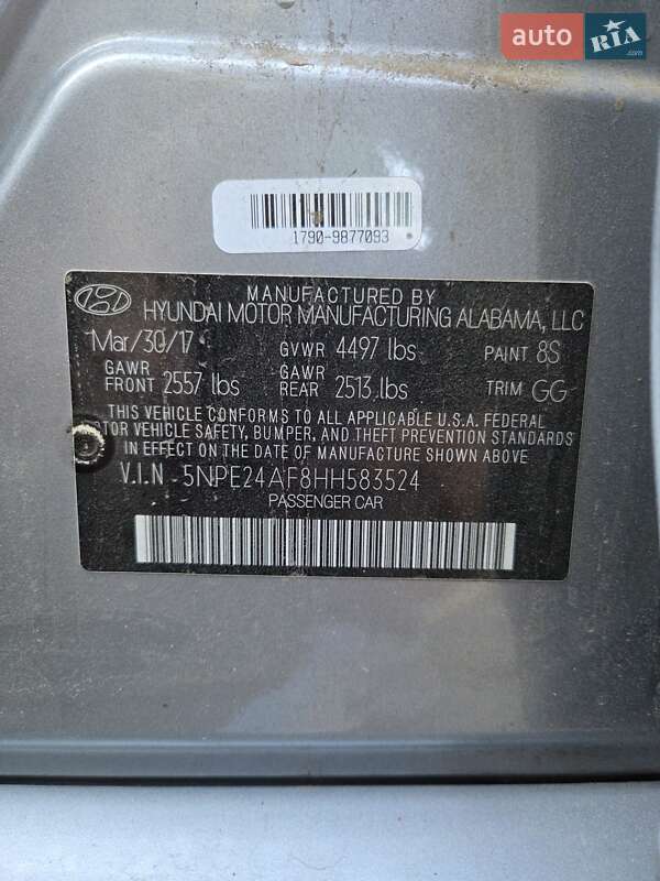 Седан Hyundai Sonata 2017 в Києві фото 8 Седан Hyundai Sonata 2017 в Києві