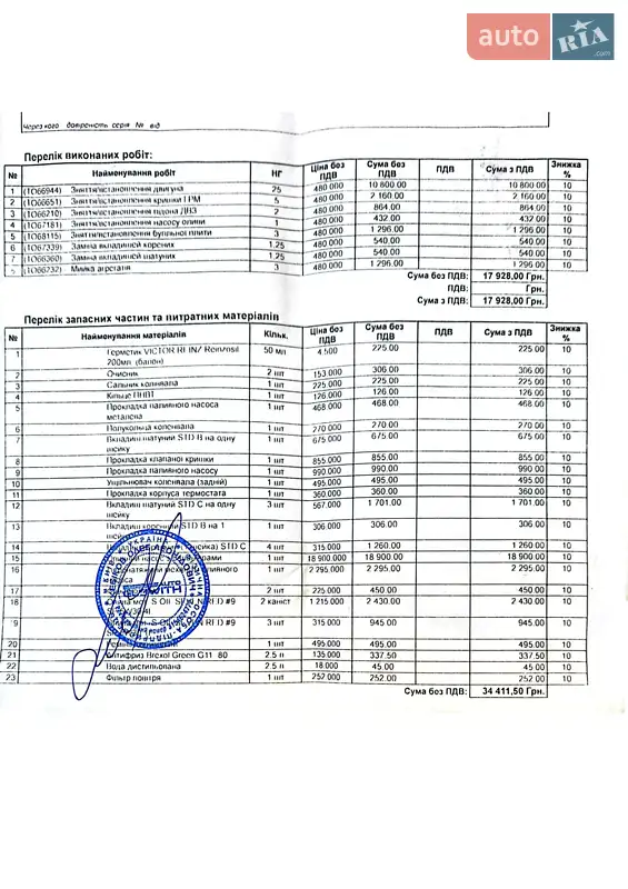 Седан Hyundai Sonata 2016 в Харкові документ