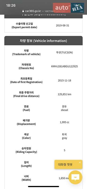 Внедорожник / Кроссовер Hyundai Tucson 2015 в Одессе