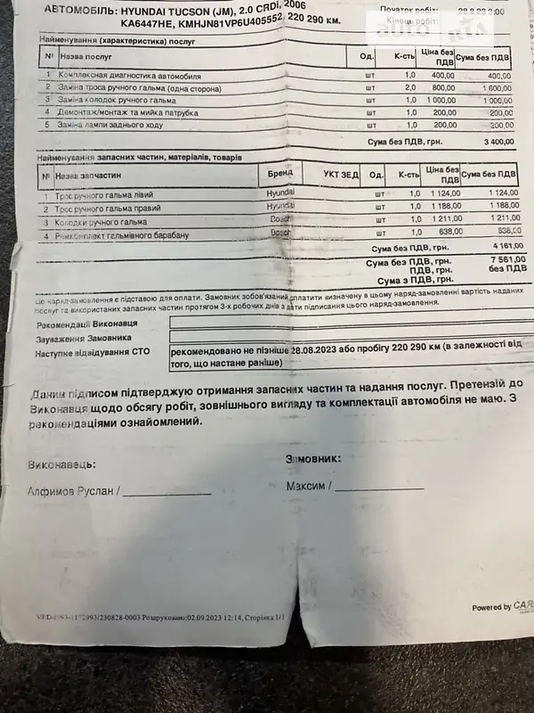 Внедорожник / Кроссовер Hyundai Tucson 2006 в Корсуне-Шевченковском документ