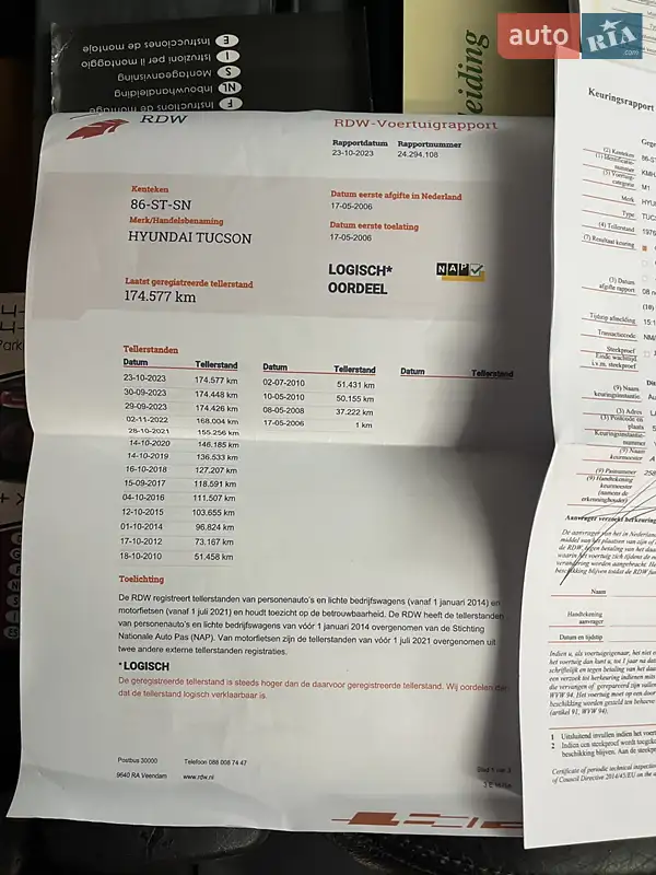 Позашляховик / Кросовер Hyundai Tucson 2006 в Луцьку документ