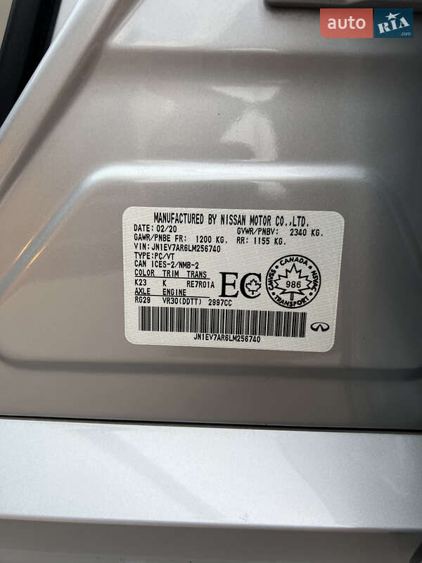 Седан Infiniti Q50 2020 в Вінниці