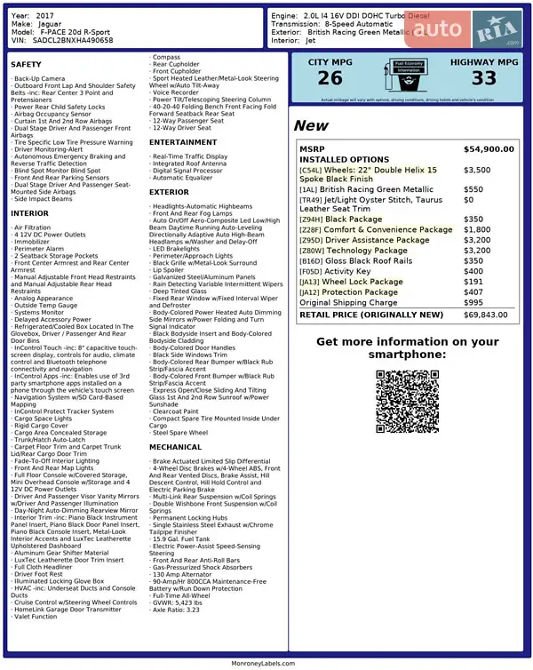 Позашляховик / Кросовер Jaguar F-Pace 2016 в Львові документ 2 фото Позашляховик / Кросовер Jaguar F-Pace 2016 в Львові документ