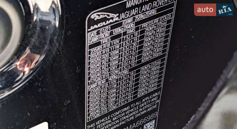 Внедорожник / Кроссовер Jaguar F-Pace 2021 в Киеве