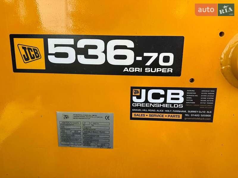 Телескопічні навантажувачі JCB 536/70 2012 в Луцьку