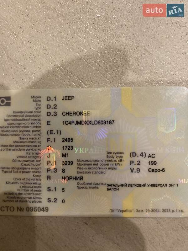 Позашляховик / Кросовер Jeep Cherokee 2020 в Кривому Розі