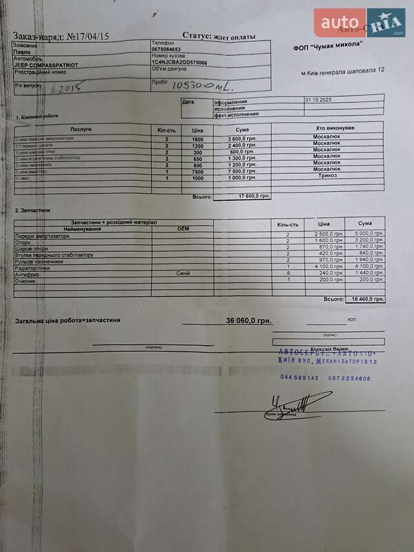 Внедорожник / Кроссовер Jeep Compass 2015 в Киеве