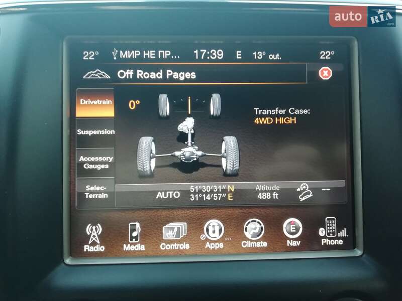 Внедорожник / Кроссовер Jeep Grand Cherokee 2017 в Чернигове