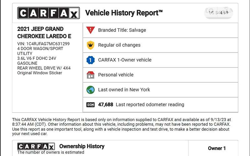 Внедорожник / Кроссовер Jeep Grand Cherokee 2021 в Киеве