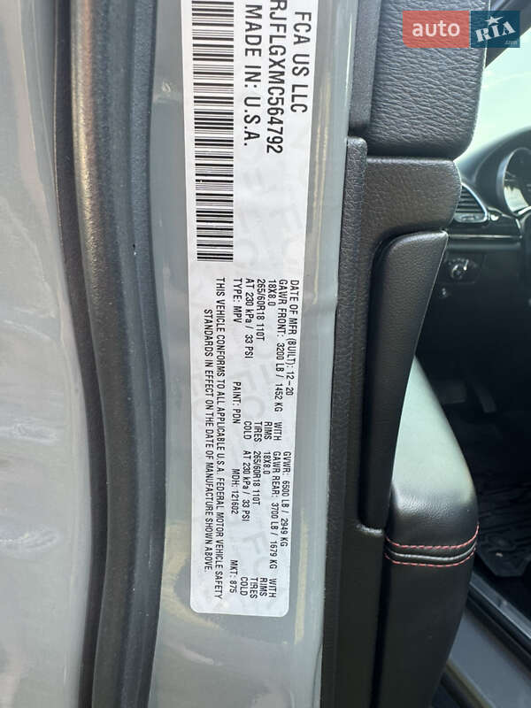 Внедорожник / Кроссовер Jeep Grand Cherokee 2020 в Киеве