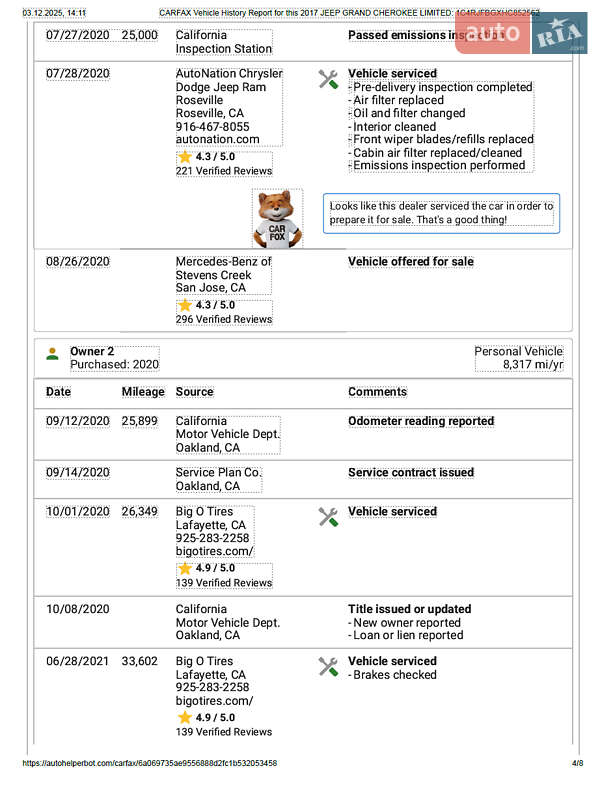 Позашляховик / Кросовер Jeep Grand Cherokee 2017 в Хмельницькому фото 3 Позашляховик / Кросовер Jeep Grand Cherokee 2017 в Хмельницькому