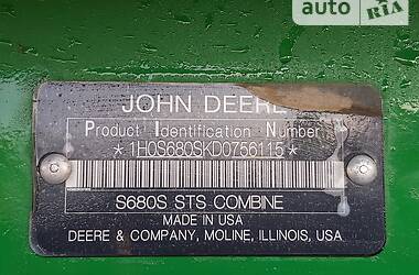 Комбайн зерноуборочный John Deere S 680 2013 в Виннице
