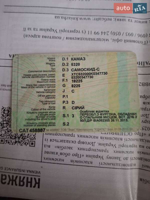 Самосвал КамАЗ 5320 1989 в Теофиполе