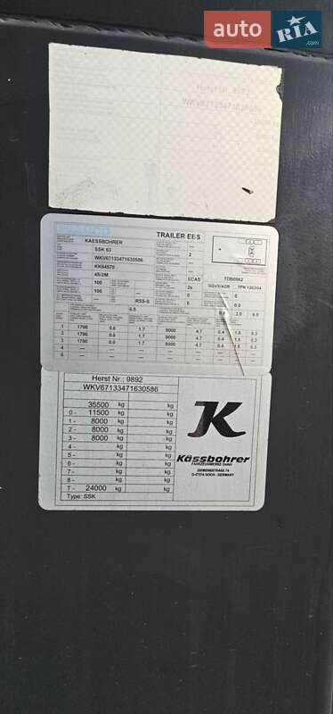 Цистерна напівпричіп Kassbohrer SSK 2007 в Запоріжжі