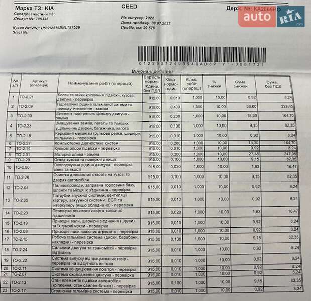 Хэтчбек Kia Ceed 2022 в Киеве