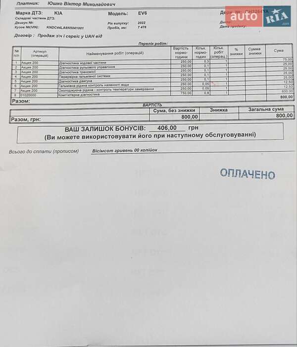 Позашляховик / Кросовер Kia EV6 2022 в Одесі фото 33 Позашляховик / Кросовер Kia EV6 2022 в Одесі