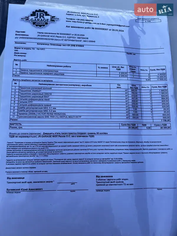 Внедорожник / Кроссовер Kia Niro 2018 в Полтаве документ 2 фото Внедорожник / Кроссовер Kia Niro 2018 в Полтаве документ