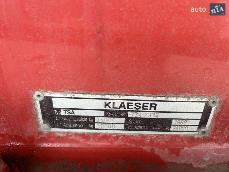 Цистерна полуприцеп Klaeser TSA 1988 в Чорткове