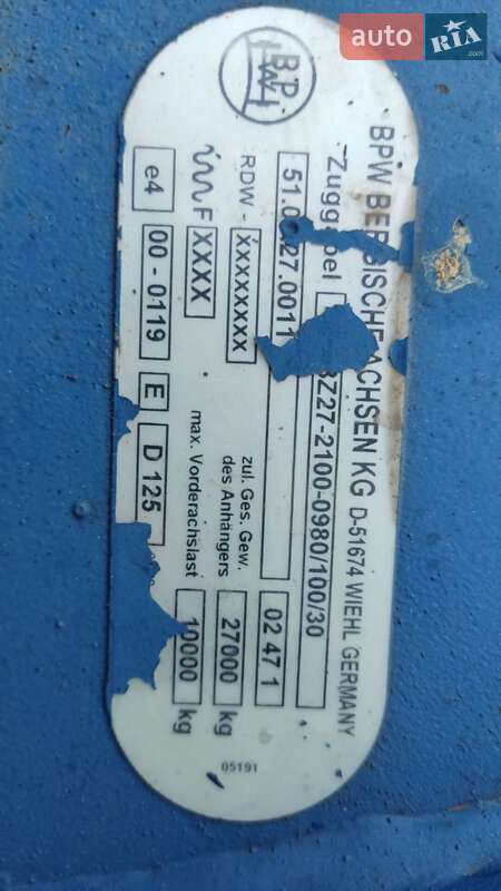 Тентований борт (штора) - прицеп Kogel FX 1986 в Вінниці фото 5 Тентований борт (штора) - прицеп Kogel FX 1986 в Вінниці