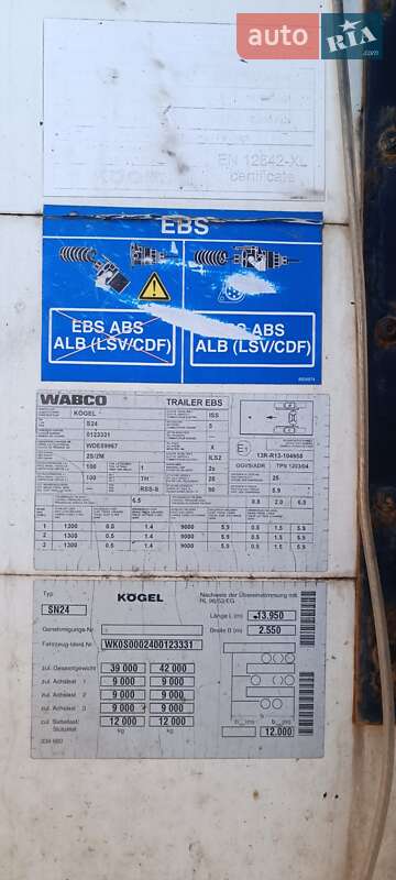Тентованный борт (штора) - полуприцеп Kogel SN 24 2008 в Львове фото 10 Тентованный борт (штора) - полуприцеп Kogel SN 24 2008 в Львове