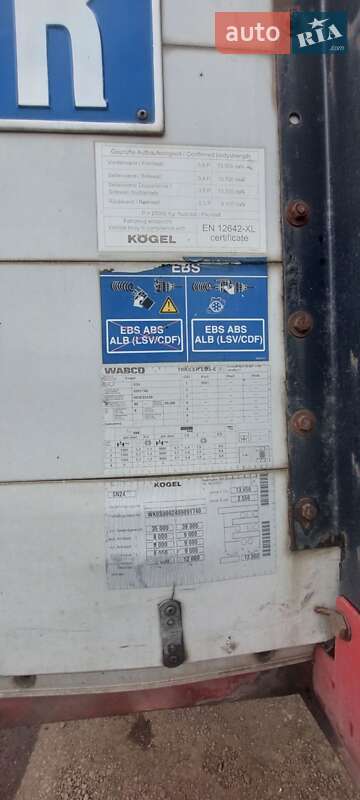 Тентованный борт (штора) - полуприцеп Kogel SN 24 2007 в Иршаве