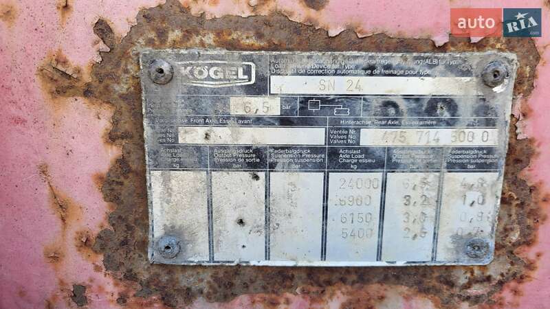 Зерновоз - полуприцеп Kogel SN 24 1993 в Золотоноше фото 6 Зерновоз - полуприцеп Kogel SN 24 1993 в Золотоноше