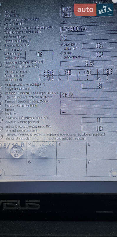 Цистерна полуприцеп Koluman SDDU27 2012 в Вышгороде