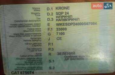 Бортовой полуприцеп Krone SDP 24 1995 в 