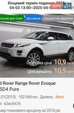Внедорожник / Кроссовер Land Rover Range Rover Evoque 2014 в 
