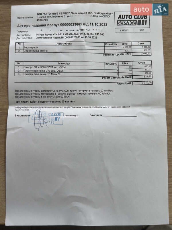 Внедорожник / Кроссовер Land Rover Range Rover 2008 в Черновцах